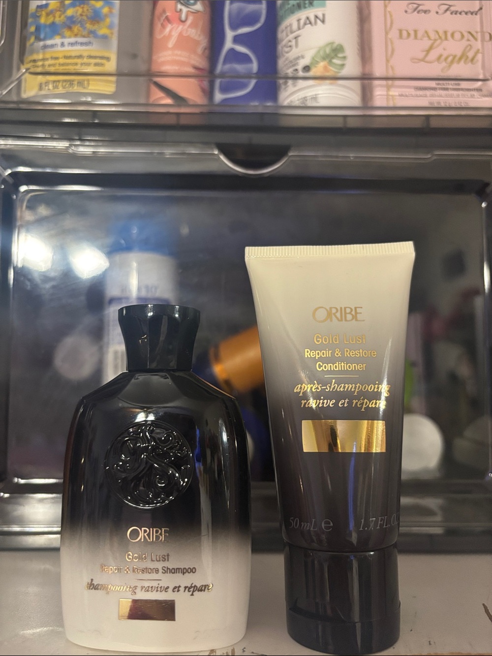 TRAVEL SIZE Oribe Gold Lust Repair & Restore Shampoo and Conditioner Duo